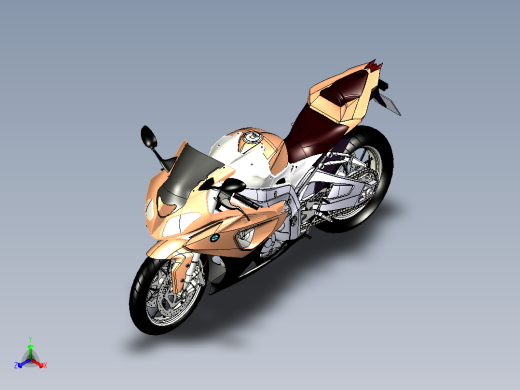 宝马S1000RR摩托车正等轴测缩略图