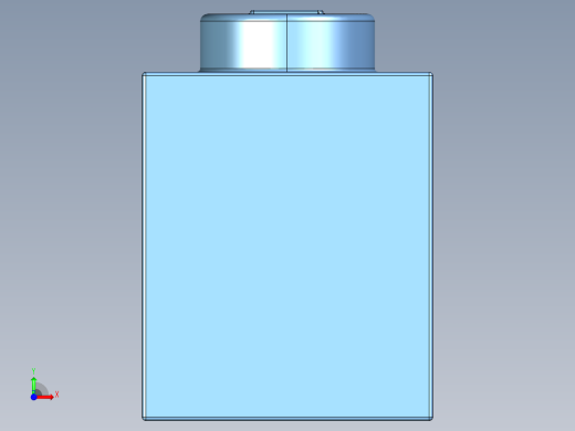 乐高套装 4421基本积木-4179830 - 3005 Medium Blue Brick 1 x 1.STEP前视缩略图