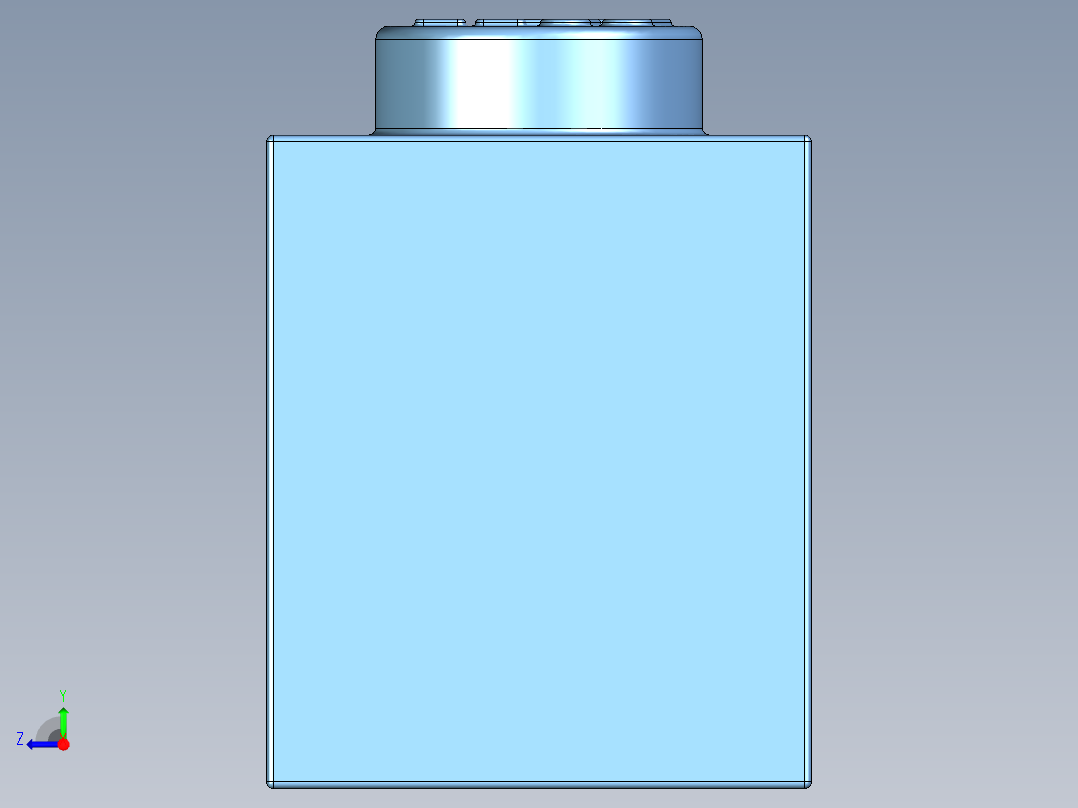 乐高套装 4421基本积木-4179830 - 3005 Medium Blue Brick 1 x 1.STEP右视图