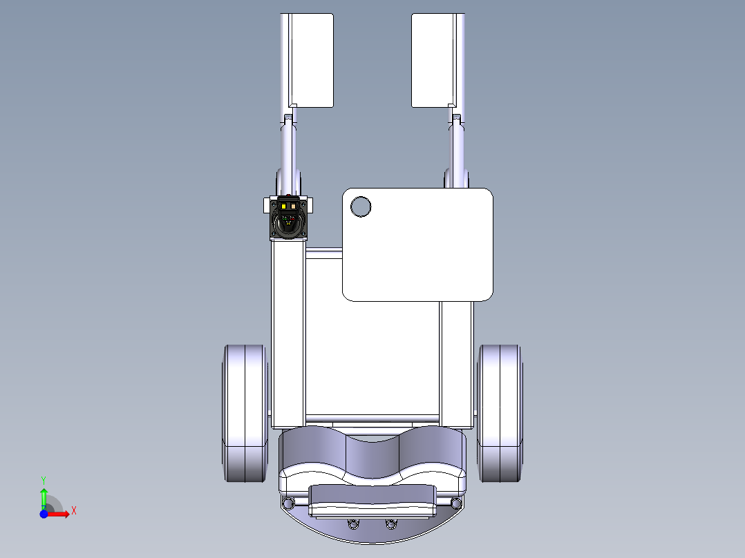 电动轮椅车设计[病人护理车]含三维3D-catia模型前视图