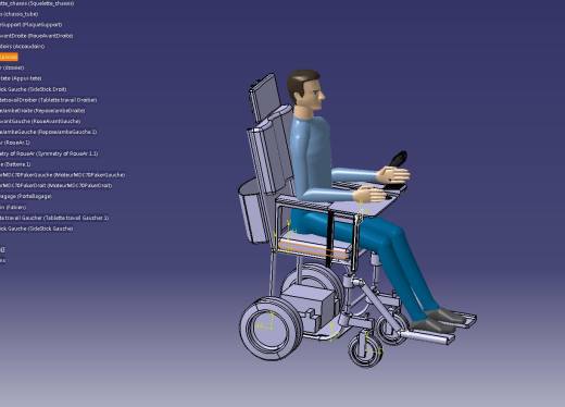 电动轮椅车设计[病人护理车]含三维3D-catia模型缩略图