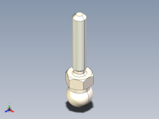型材-KJN M8X40 THREADED ROD 098DM08040M正等轴测缩略图