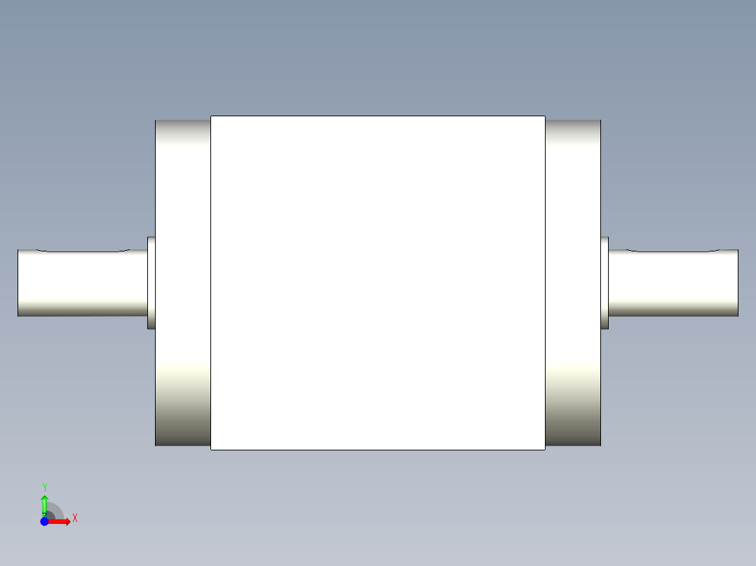 换向器PW90双轴 PGH90-L1 19-70-90-M6.stp前视图