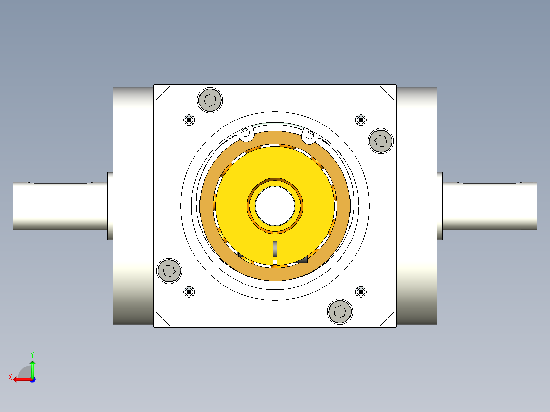 换向器PW90双轴 PGH90-L1 19-70-90-M6.stp后视图