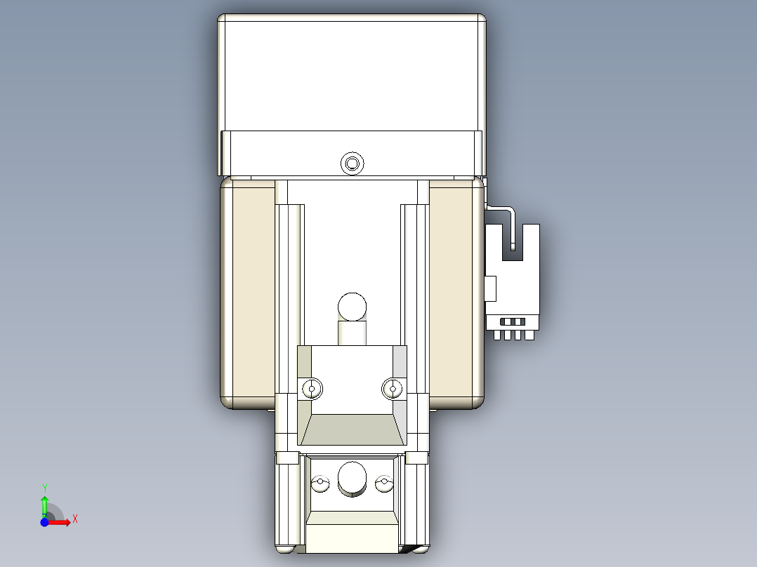 同步带全封闭直线模组TPA-HCB-65S-90-L1100-M-Y-P10-N3前视图
