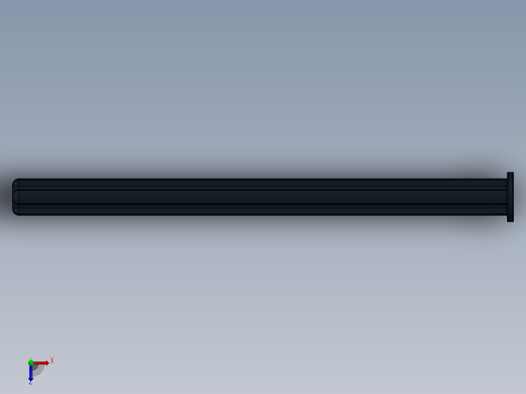 乐高机械组车桥-55013 Black Technic Axle 8 with Stop.SLDPRT俯视图