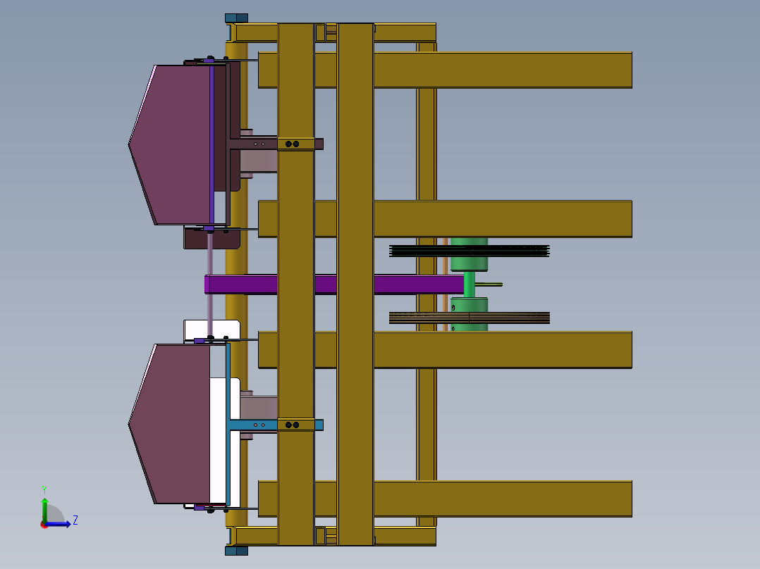 振动筛式花生收获机的设计【含三维SW模型+CAD图纸+说明】左视图