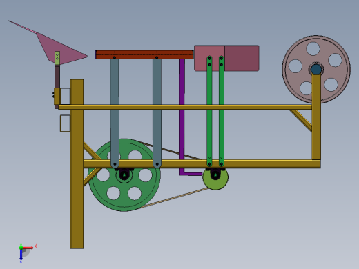振动筛式花生收获机的设计【含三维SW模型+CAD图纸+说明】俯视缩略图