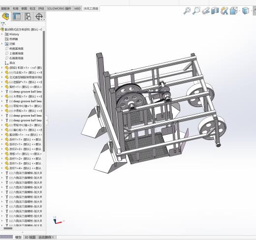 振动筛式花生收获机的设计【含三维SW模型+CAD图纸+说明】缩略图