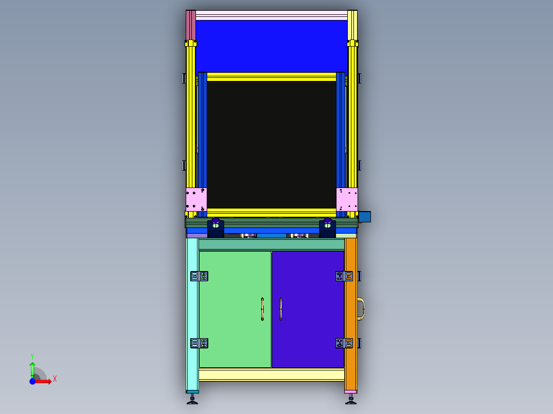 涨紧式内孔密封自动化机构前视图