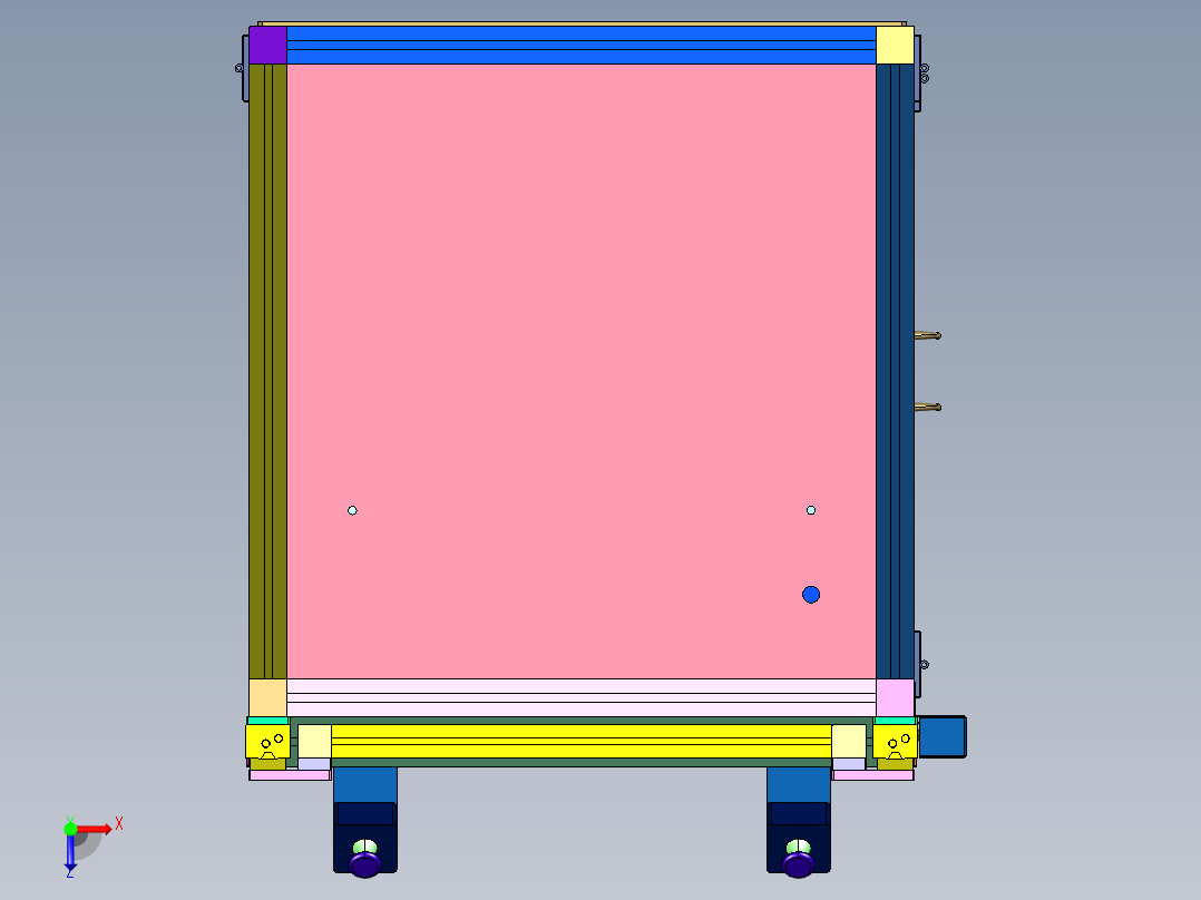涨紧式内孔密封自动化机构俯视图