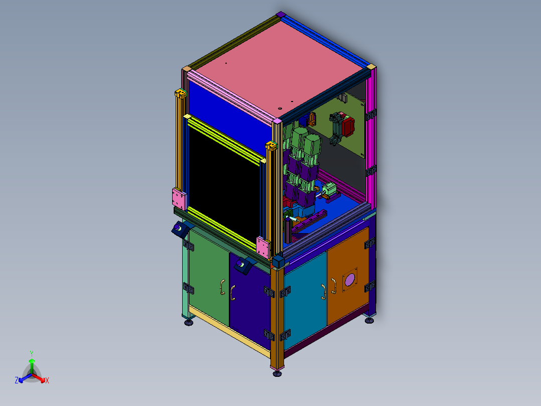 涨紧式内孔密封自动化机构正等轴测图
