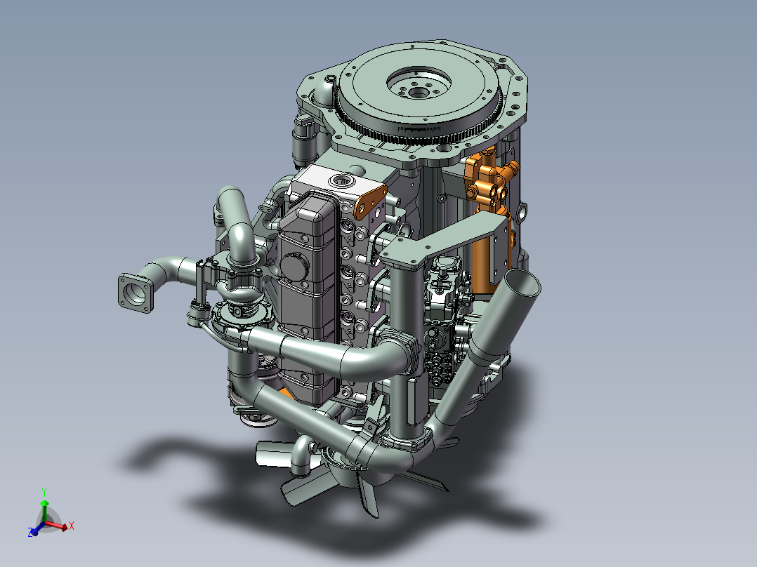 柴油发动机3D模型