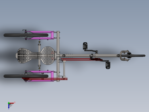 躺式三轮车俯视缩略图