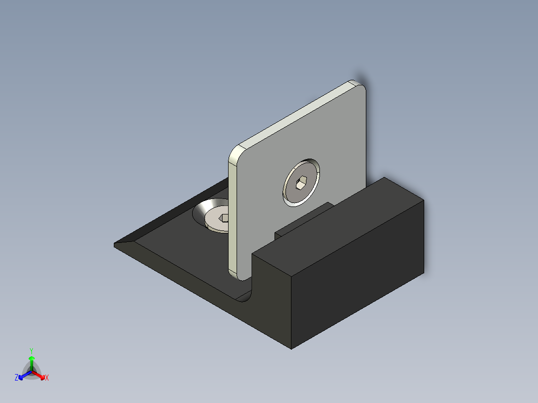 型材-KJN MAGNETIC DOOR STOP 093111正等轴测图