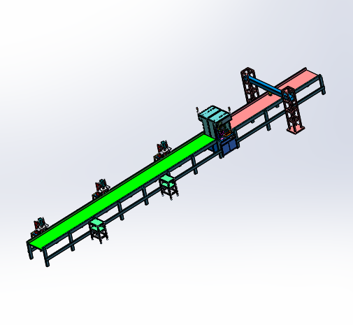 高压水阀装配生产线3D数模图纸 Solidworks17设计