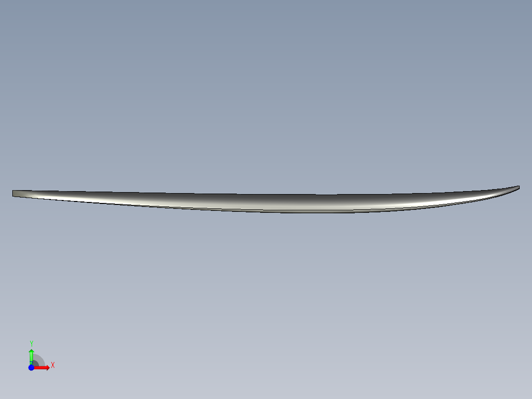 空心木制冲浪板前视图