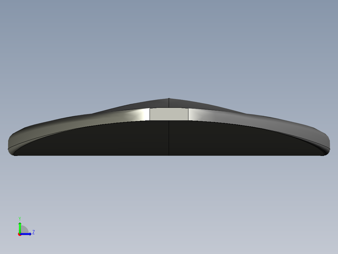 空心木制冲浪板左视图