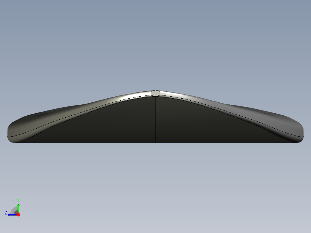 空心木制冲浪板右视图