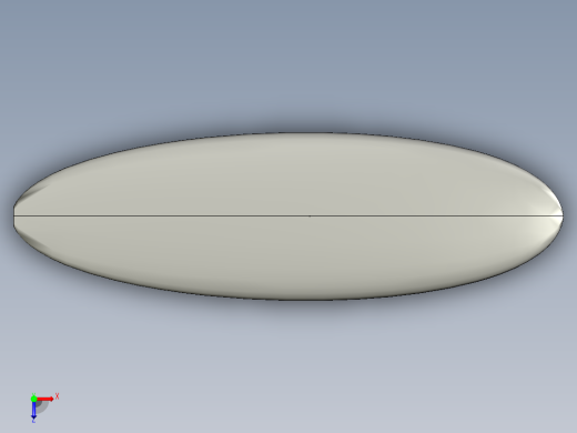 空心木制冲浪板俯视缩略图
