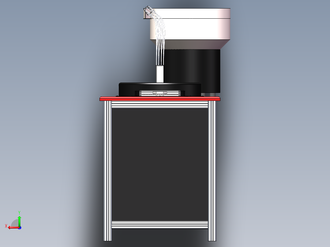 废旧塑料金属转轮切割分离机后视图