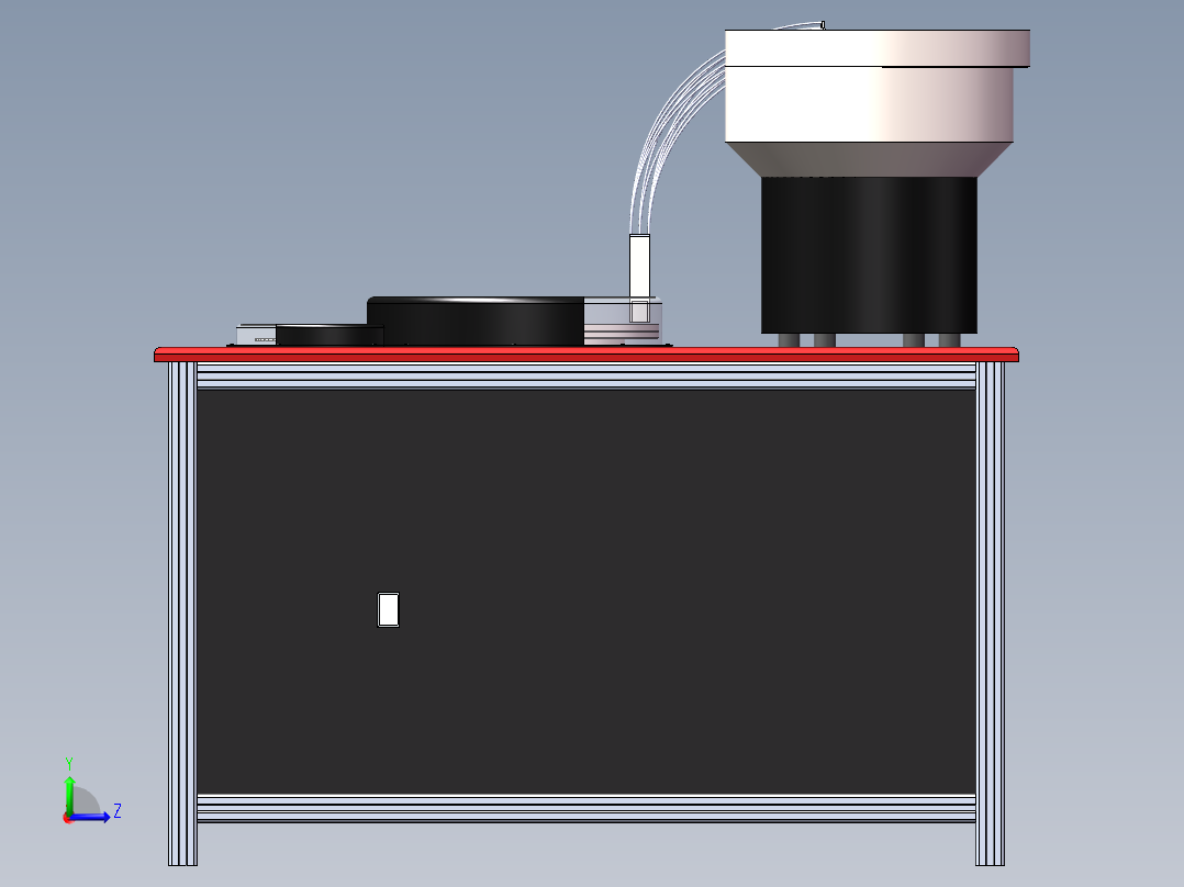 废旧塑料金属转轮切割分离机左视图
