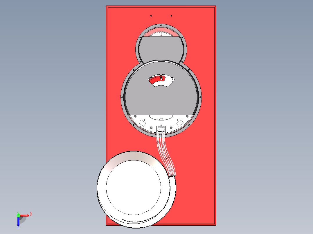 废旧塑料金属转轮切割分离机俯视图