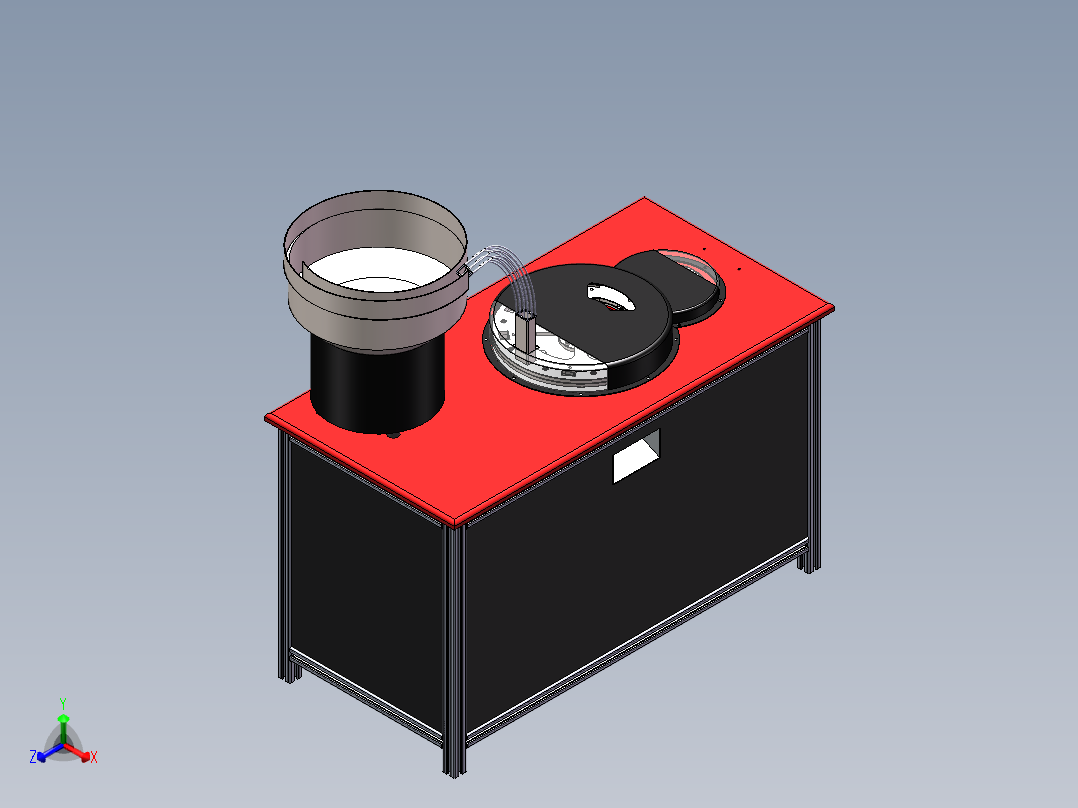 废旧塑料金属转轮切割分离机正等轴测图