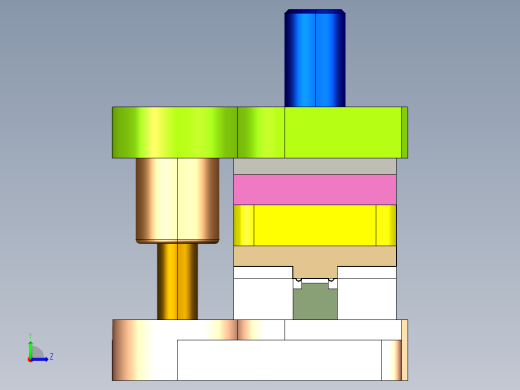 勺头臂级进模（CAD图+Proe三维）左视缩略图