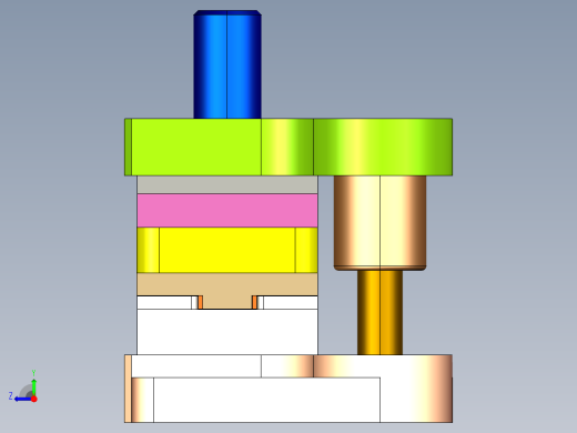 勺头臂级进模（CAD图+Proe三维）右视缩略图