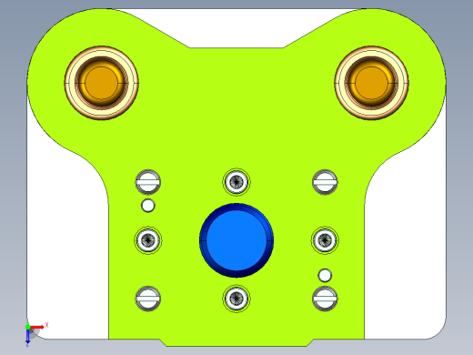 勺头臂级进模（CAD图+Proe三维）俯视缩略图