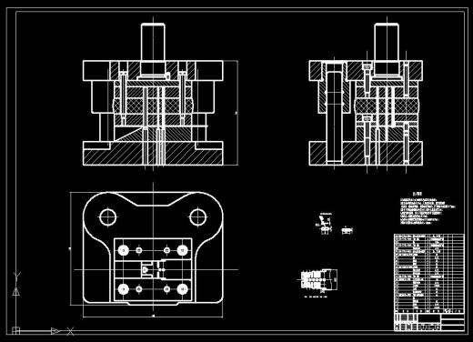 勺头臂级进模（CAD图+Proe三维）缩略图