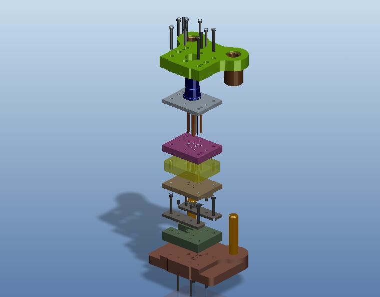 勺头臂级进模（CAD图+Proe三维）