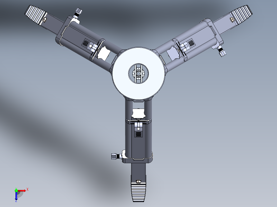三角支架照相机支架俯视图