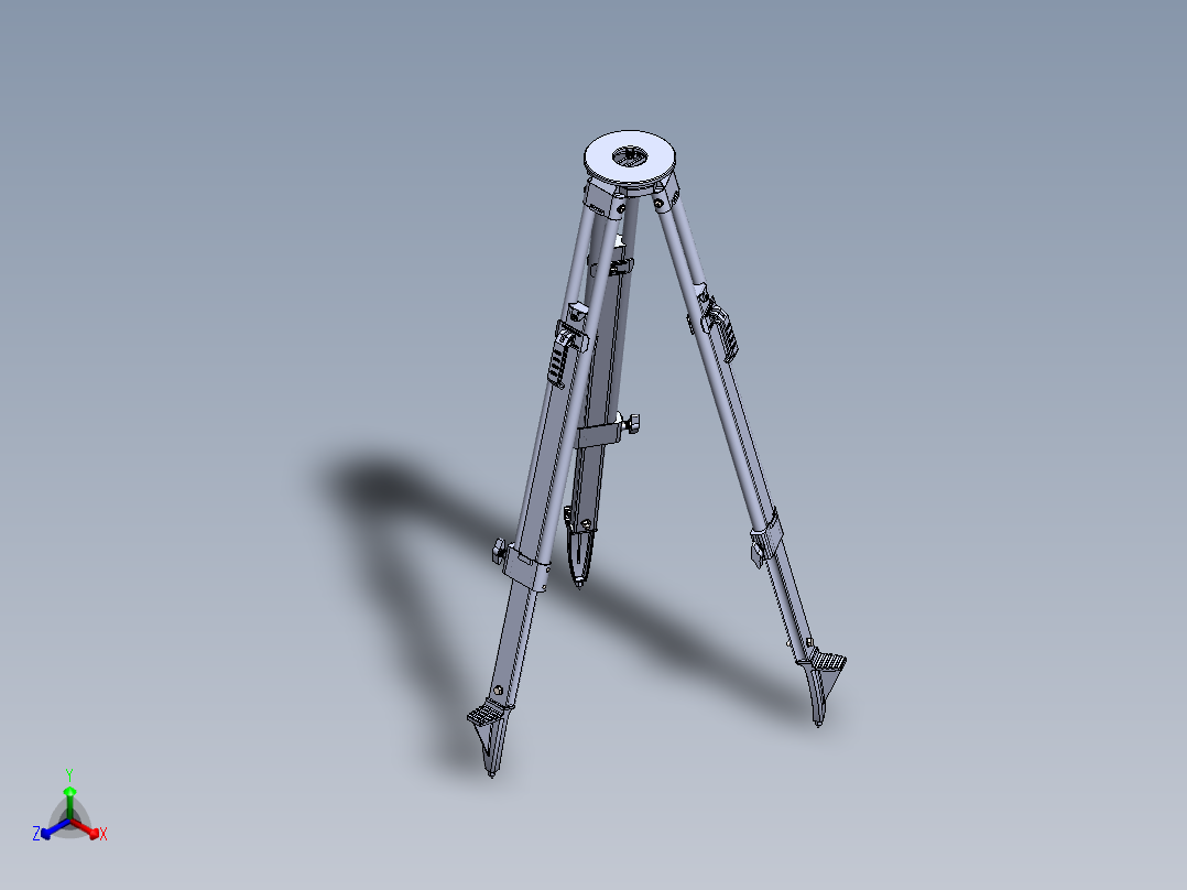三角支架照相机支架正等轴测图