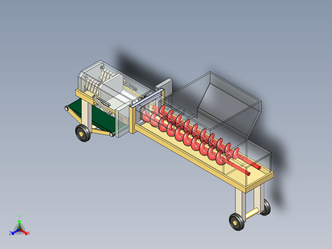 B3003238-联合收割机正等轴测图