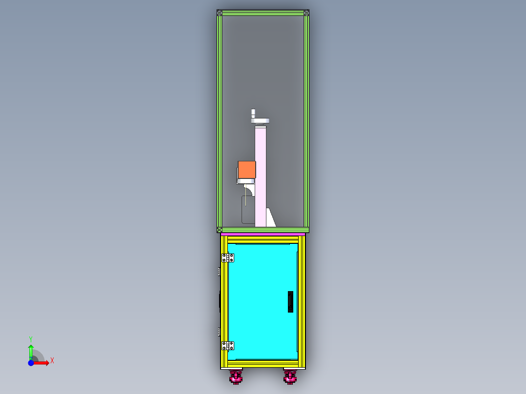 激光打标机设备前视图