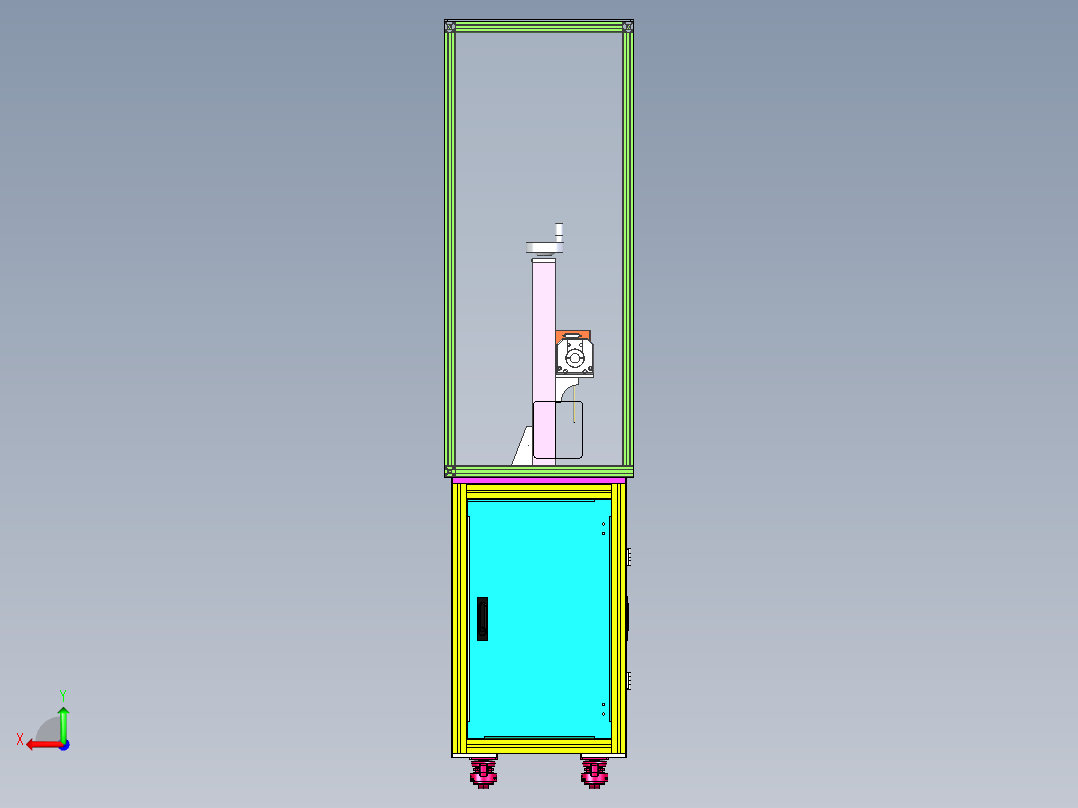 激光打标机设备后视图