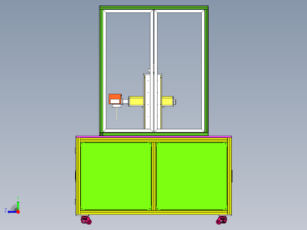 激光打标机设备右视图