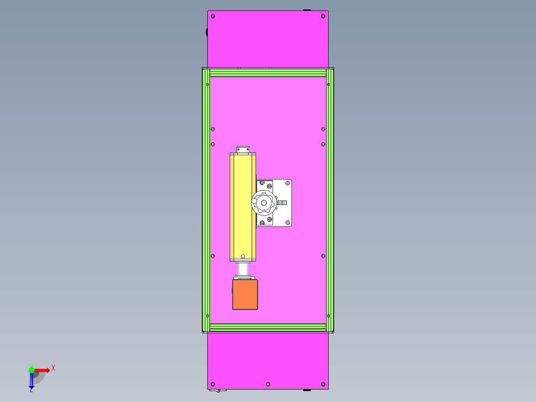 激光打标机设备俯视图