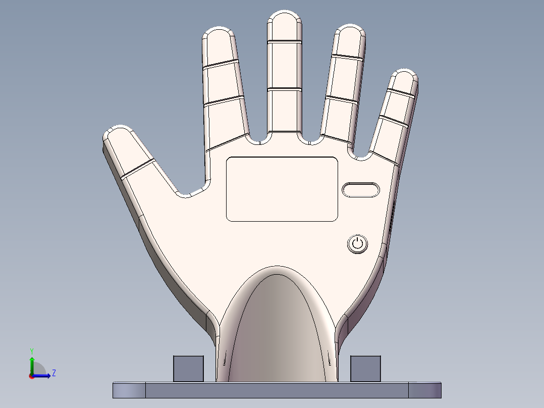 手掌形智能热水器左视图