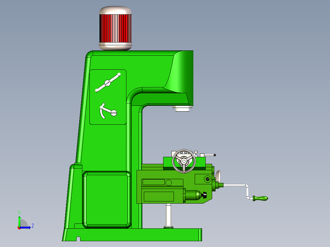 B3004067-立式铣床左视图
