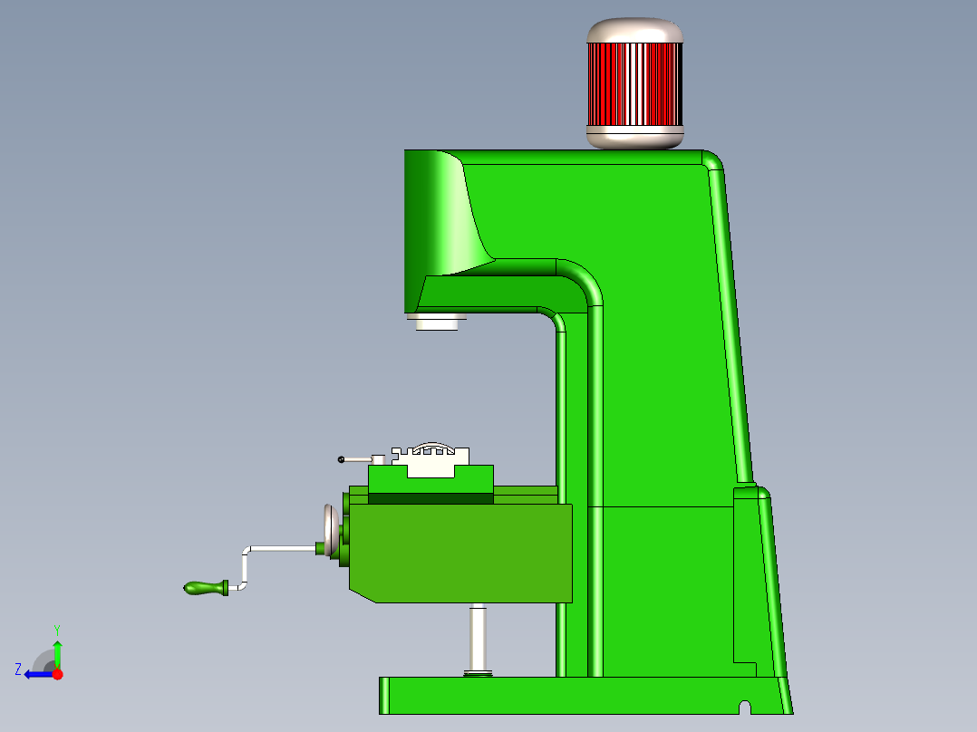 B3004067-立式铣床右视图