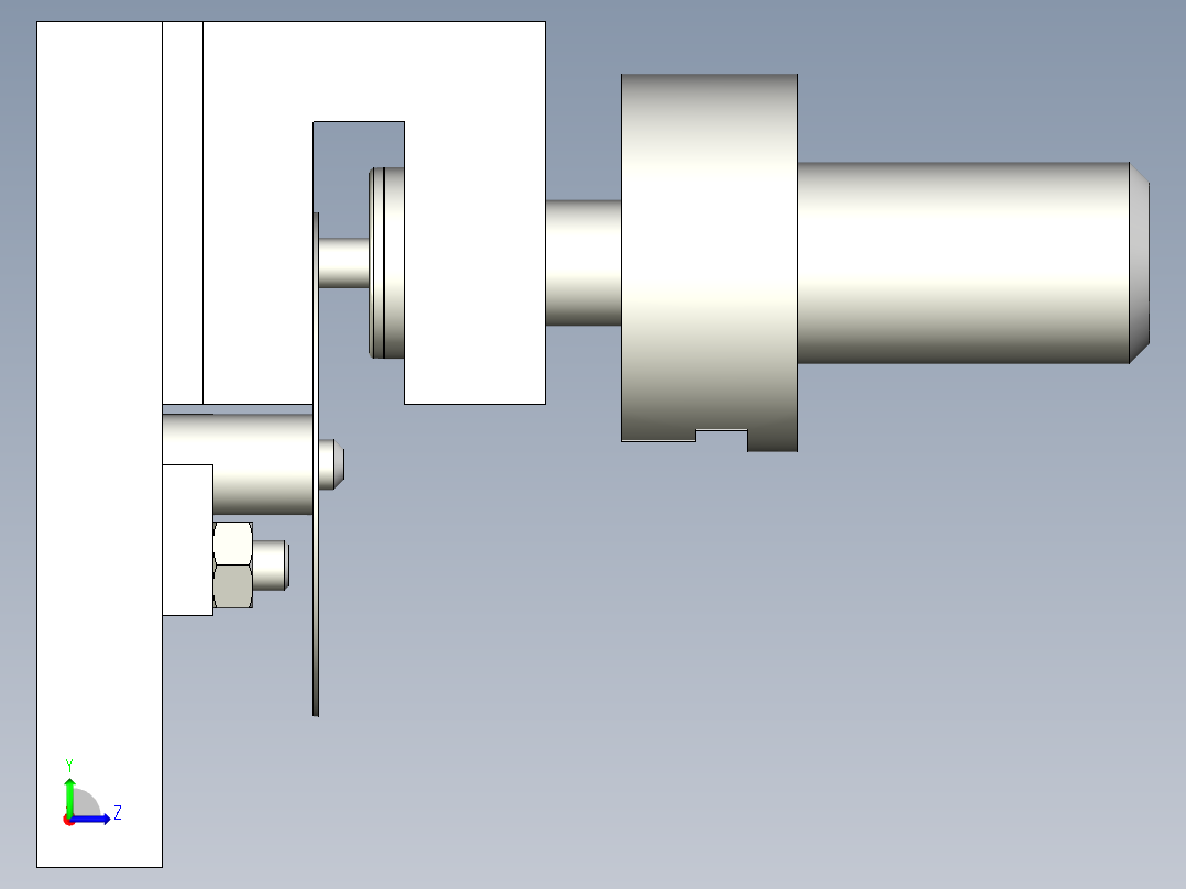 圆形坯料冲孔通用自由定位可调冲压模具左视图