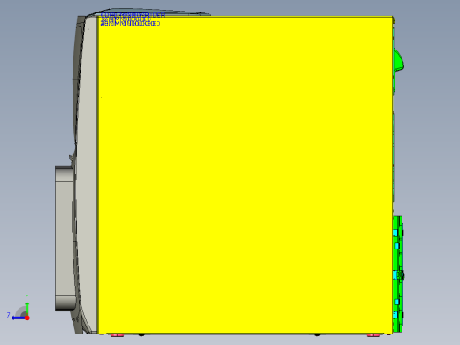 电脑主机箱 3D模型SolidWorks三维设计图ProE设计右视缩略图