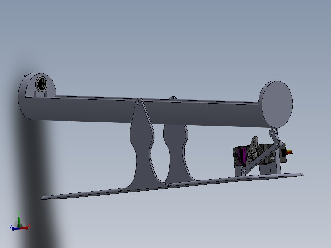 球在横梁上平衡制动控制