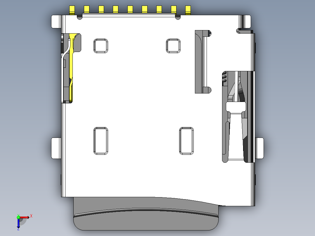 microsd插座插槽，如tfp09 2 12b tf 01a等11俯视图