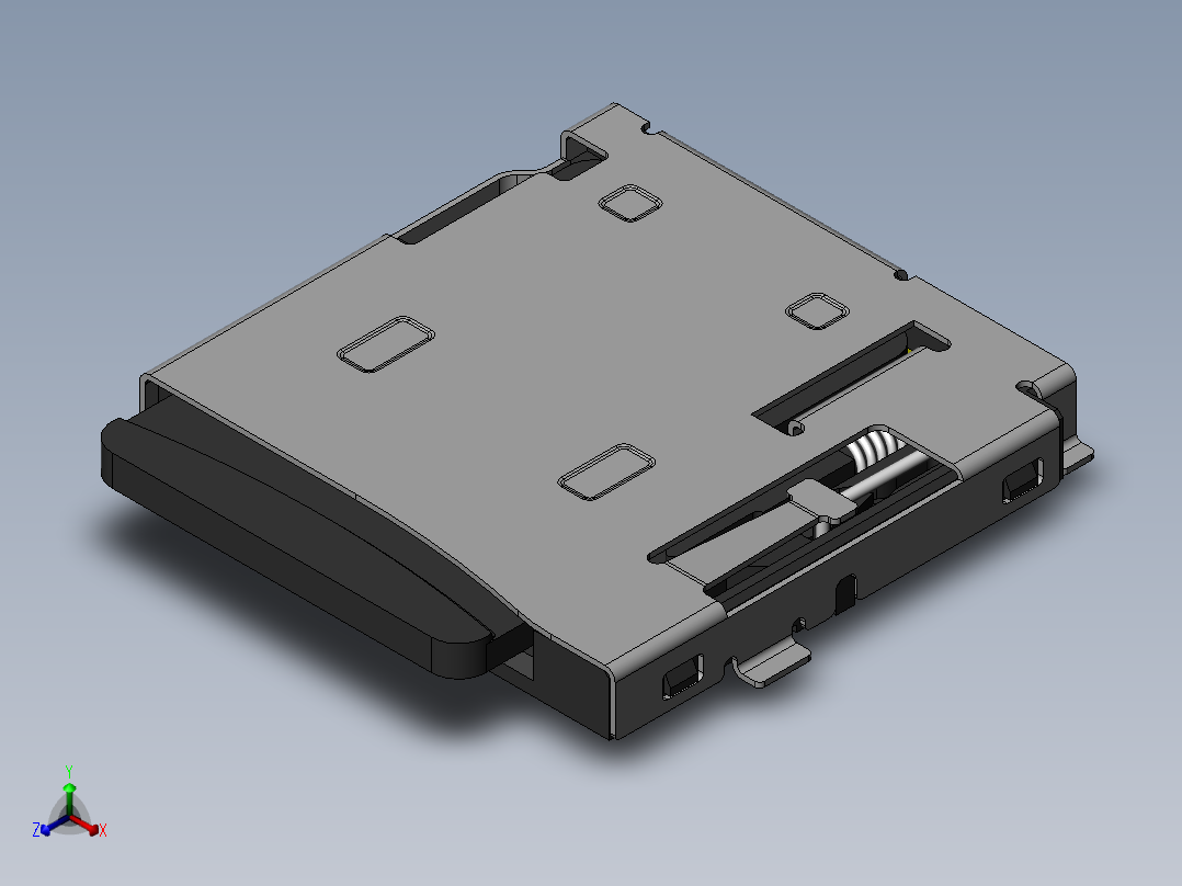 microsd插座插槽，如tfp09 2 12b tf 01a等11正等轴测图