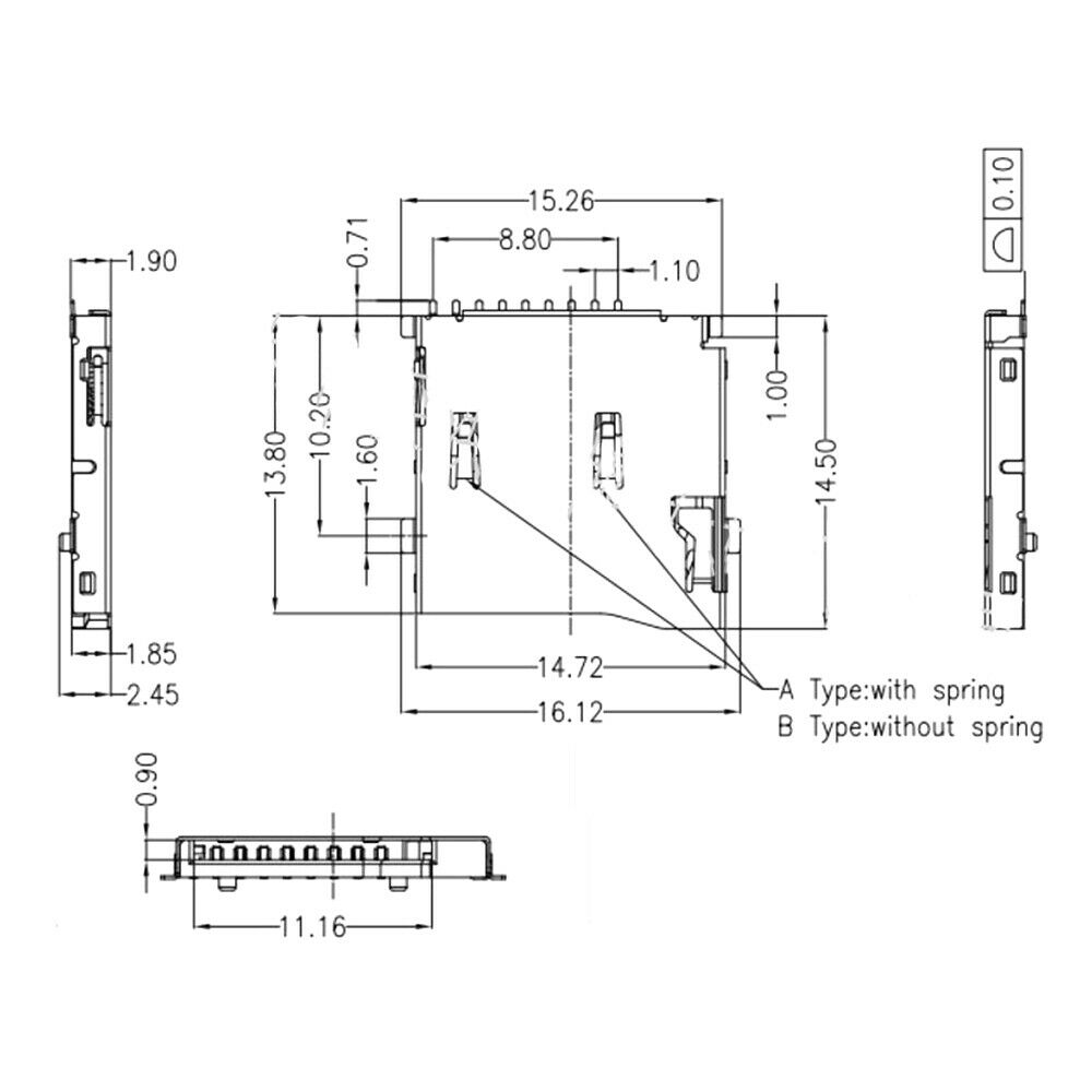 microsd插座插槽，如tfp09 2 12b tf 01a等11