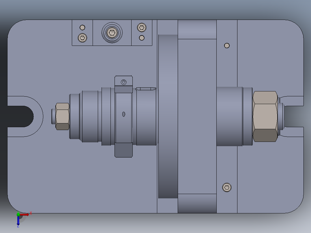 星轮分度钻孔夹具（CAD图+SW三维）俯视图